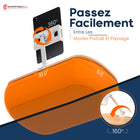 ShoppingAll - Coussin Support Réglable Pour Tablette Avec Bol À Collations - Orange-Rangement Polyvalent - Le bol à collation en silicone amovible comprend trois compartiments pour les collations, les boissons ou les petits objets comme des télécommandes et des lunettes. Facile à nettoyer.