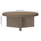 Hudson&Canal - Table basse ron Holm 91 cm de largeur - Chêne gris vieilli-10