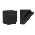 Manhattan Comfort - Ardea 20" Table de nuit contemporaine à 3 tiroirs - Noir-Trois tiroirs de rangement offrant un espace généreux pour garder les essentiels du quotidien bien organisés