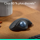 Logitech - Souris trackball sans fil Ergo M575S - Graphite-Plastique recyclé: Les pièces en plastique de la souris trackball Bluetooth ERGO M575S sont en PLASTIQUE RECYCLÉ POST-CONSOMMATION certifié (Graphite: 52 (Blanc cassé) 21 %) 