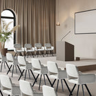Homy Casa - Ensemble de 2 chaises pivotantes d'accueil pour bureau - Tissu beige-Assise rembourrée en mousse haute densité pour un confort durable.
