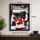 Frameworth - Taylor Hall Toile encadrée 20 po H x 29 po l Carolina Hurricanes Champions de la Coupe Stanley 2026 - Sous licence officielle LNH/AJLNH-7