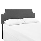 Modway - Laura Tissu rembourré Tête de lit King, Gris-Panneau en plaques de particules