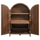 Modway - Calista 63 po voûté Armoire de rangement avec bureau pliant - Noyer-8