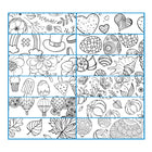 Blueline - 2026 Calendrier sous-main mensuel à colorier DoodlePlan - 22 po x 17 po - Bilingue-Un mois par feuille avec un bloc par jour 