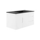 Modway - Vitality 36" Vanette de salle de bain - Blanc Noir-Vanité de salle de bain moderne
