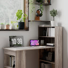 HOMCOM - Bureau moderne pour ordinateur avec étagères de rangement - 47,2 po L x 21,7 po l x 47,2 po H - chêne-Couleur : Chêne 