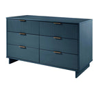 Manhattan Comfort - Granville commode double large moderne 55,04 po - bleu minuit-Recommandé pour un téléviseur jusqu'à 50 pouces