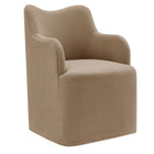 Modway - Cordelle Mélange de lin Chaise pivotante d’accent - Amande-Chaise pivotante d’accent