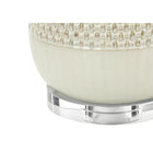 Monarch Specialties - Luminaire - 31 po H Lampe De Table - Crème Céramique - Abat-Jour Beige - Contemporain-Dimensions assemblées : 17 po L x 17 po L x 31 po H. base : 8 po L x 8 po L x 17,5 po H. abat-jour : 17 po L x 17 po L x 11 po H