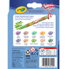 Crayola - Mini crayons torsadables SWIRL, 10/boîte, paquet de 6-FACILE À UTILISER : Grâce à sa conception rotative, aucun affûtage n'est nécessaire ! Il suffit de tourner le bas pour faire avancer le crayon et vous êtes prêt à continuer à créer.