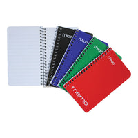 Mead - Carnet de notes, reliure à spirale, 5 po x 3 po, couleurs assorties, paquet de 12-Taille compacte de 5 po x 3 po qui facilite la portabilité