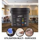 Gritt Commercial - Lingettes nettoyantes multi-usages pour surfaces avec seau - Parfum frais - 20,3 x 15,2 cm - 800 lingettes par rouleau-Dimensions du rouleau : 7,8 po de hauteur x 7 po de diamètre
