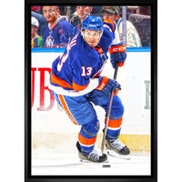 Mathew Barzal New York Islanders - Toile encadree - 22" x 31"-Impression sur toile de qualité supérieure avec bordures enveloppées