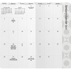 DateWorks - Planificateur de poche mensuel Argent pailleté 2025-2026 - 3,5 po x 6,5 po - Bilingue-Matériau de couverture durable DOUX AU TOUCHER avec coins arrondis