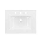Modway - Cayman 24" Lavabo de salle de bain in Blanc-Comptoir intégré