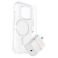 OtterBox - Kit Protection+Alimentation (Symmetry transparente avec MagSafe + chargeur mural 30W blanc) pour iPhone 16 Pro - Transparent-DROP+ testé 3x selon les normes militaires