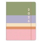 Orange Circle Studio - 2026 Agenda mensuel Just Right - 9,75 po x 7,5 po - blocs de couleurs-Doté d’une bande élastique pour la fermeture et d’une pochette de rangement intérieure