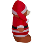 GEMMY - Ours de Noël gonflable marron en costume de Père Noël - 122 cm-Se gonfle automatiquement en quelques secondes