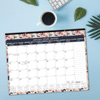 Blueline - 2026 Calendrier sous-main mensuel Floral 22 po x 17 po - Bilingue-Dos en carton rigide avec coins transparents renforcés