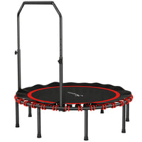 Soozier - Trampoline De Rebond Pliable 48 po Avec Poignée Réglable À 5 Niveaux-La rampe réglable à 5 niveaux améliore la sécurité et l’équilibre pour tous les utilisateurs  