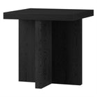 Hudson&Canal - Table d'appoint carrée Elna de 56 cm de largeur, , grain noir-Le plateau de table a une capacité de poids de 30 lb