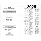 AT-A-GLANCE - Recharge de calendrier de bureau quotidien 2025 avec onglets mensuels 2 pages/jour - 6 po H x 3 1/2 po l - anglais-Papier ameliore resistant aux bavures