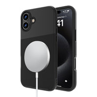 AXS - PROTech Plus MagSafe Compatible Sleek Dual-layered Anti-Shock Case for Apple iPhone 16 Plus - Noir-Résistant aux chutes jusqu’a 10 pieds