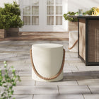 Modway - Isera Intérieur - Terrasse extérieure Béton de corde Tabouret de table d’appoint - Gris clair-Design intérieur/extérieur