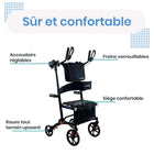 Journey - Déambulateur de mobilité vertical UPWalker Premium Lite - noir-Offre une meilleure stabilité de marche que de nombreux styles de déambulateurs traditionnels