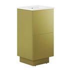 Modway - Quantum 18" Vanette de salle de bain - Or blanc-Vanité de salle de bain moderne