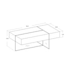 Brassex - Table basse 537105 Bryden - grise-Structure en verre trempé