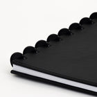 Cambridge - Grand cahier de bureau à disque - Noir - 11,2 po H x 9,3 po l-Taille de la page : 11 po H x 8,5 po l