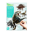 Avenir - Nature Creations Dino autocollants à gratter  -Chaque paquet comprend 4 grands dinosaures autocollants (8")