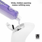 Umbra EMPEROR - Distributeur à savon et liquide hydroalcoolique automatique 355ml, Blanc et Nickel-Dimensions : 3,5 po L x 5,13 po P x 8,25 po H