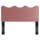 Modway - Athena Performance Velvet Tête de lit jumelée, Rose poussiéreuse-Tissu résistant aux taches durable