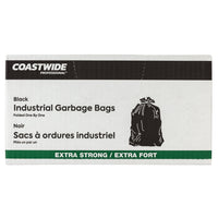 Sacs à ordures industriels très résistants Staples, 35 x 50 po, noir, paquet de 100-Les sacs à ordures industriels très résistants sont idéaux pour les chantiers de construction et les applications d’élimination des ordures très lourdes