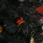 HOMCOM - Arbre de Noël - arbre de Noël fin avec branches réalistes-Couleur : noir 