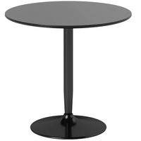 HOMCOM - Table à manger ronde tulipe 31,5 po avec base en acier pour 2 à 4 personnes - noir-Le style moderne s'harmonise avec la plupart de vos décorations intérieures 