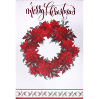 Rosedale - Cartes de souhaits Noël / Enveloppes - 5-1/2 po x 8 po - Couronne Rouge - Paquet de 12-Cartes de souhaits qualité boutique
