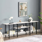 Manhattan Comfort - Console moderne Celine 70,86 po - Blanc-Recommandé pour un téléviseur jusqu'à 60 pouces