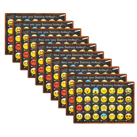 Ashley Productions - ASH91032-10 Tableau Smart Poly - 13" x 19" - Icône des émotions Comment vous sentez-vous - Paquet de 10-Résistant, entièrement en polyéthylène, sans papier, de poids lourd