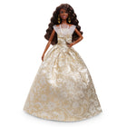 Mattel - Barbie des fêtes 2025 - Noire-Sa robe argentée et dorée avec un imprimé damassé détaillé scintille et brille à travers l'emballage !