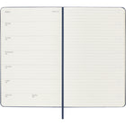 Moleskine - Agenda semainier Classic18 mois 2025-2026 - couverture rigide - grand format (12 -7 x 21 cm) - bleu saphir - 208 pages-Outils pratiques : calendrier, planification de voyages, idées et objectifs, pages lignées pour les notes