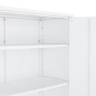 Manhattan Comfort - Naomi 31,5 po Buffet d’Appoint Moderne - Blanc-Pieds en métal avec patins de sol réglables pour une stabilité sur mesure