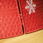 HOMCOM - Collerette de sapin de Noël 26" ronde - décoration de fête-Rapide à monter et à démonter, économisant l'espace de stockage 