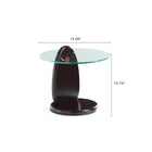 Manhattan Comfort - Ensemble de 2 tables basse et d’appoint Artesia Modern Glam - Noyer foncé-Le plateau de la table basse mesure 35,43 pouces de diamètre Le plateau de la table d’appoint mesure 19,68 pouces de diamètre