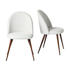 Homy Casa - Chaises d'accueil rembourrées - Lot de 2, tissu beige-Siège rembourré doux avec tissu respirant et agréable pour la peau pour un confort durable.