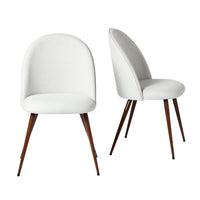 Homy Casa - Chaises d'accueil rembourrées - Lot de 2, tissu beige-Siège rembourré doux avec tissu respirant et agréable pour la peau pour un confort durable.