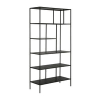 Hudson&Canal - Bibliothèque Winthrop 72"H - Bronze noirci-Un design contemporain moderne pour votre bureau, votre bureau, votre salon et plus encore